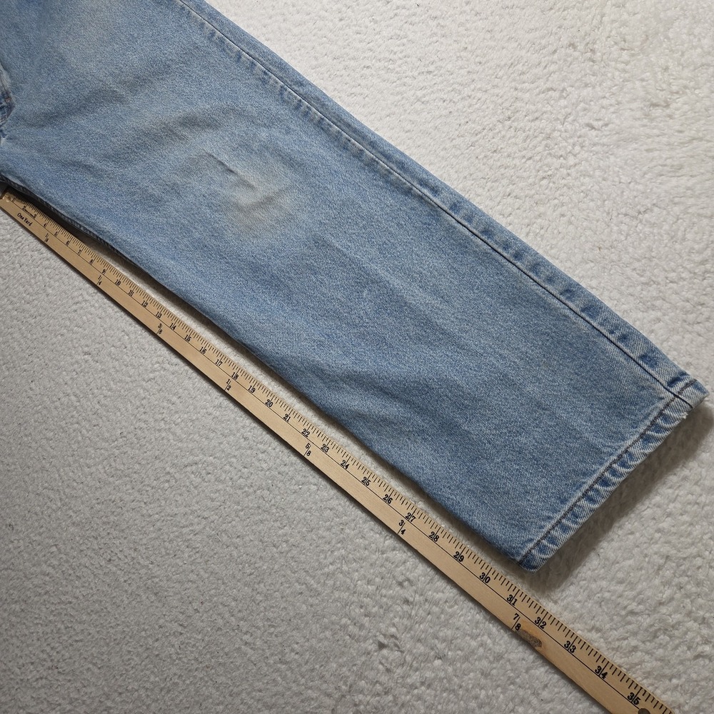 Vintage Calvin Klein Jeans Mens 34x31 Easy Fit Doublestone Light Wash Denim Blue - Picture 5 of 10